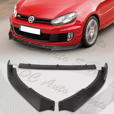 For 2010-2013 Volkswagen Golf MK6 GTI Matt Black Front Bumper Body Spoiler Lip • $48.99