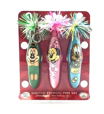 KOOKY KLICKER PENS 3Pk DISNEYLAND PARK HOLIDAY Series1 MICKEY MINNIE MOUSE PLUTO • $19.99