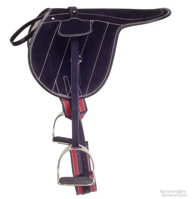 Suede Race Horse Excercise Saddle With Leathers - Irons - Girth • $106.77