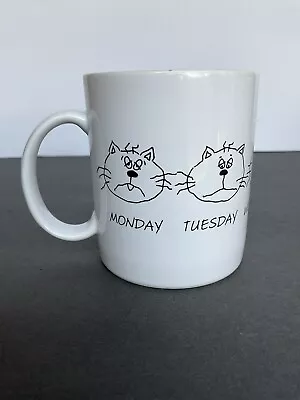 Vintage 1985 - Hallmark - “monday - Friday’ Ceramic Mug Coffee/hot Tea/cocoa • $9.99