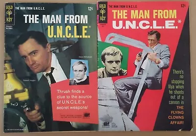 The Man From UNCLE #3 & 13 - Gold Key Lot Photo Cover Robert Vaughn Clown - 1965 • $19.99