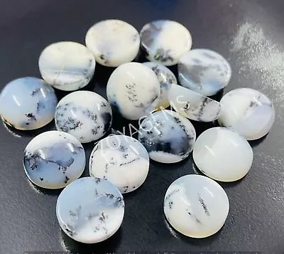Natural Dendrite Opal  Round Flat Back  Loose Cabochon Gemstone 3MM TO 20MM • £3.22