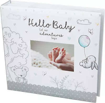 Baby First Photo Album 4x6'' 200 Photos Memo White Unisex Birthday Christening • £12.68