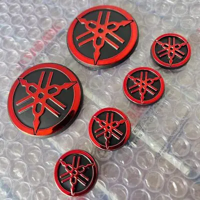 3D RED FORK FUEL TANK BADGE EMBLEM DECAL STICKER FOR R1 R3 R6 Tmax Nmax Xmax New • $12.79
