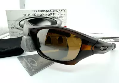 Oakley Pit Bull Polished Rootbeer Tungsten Iridium Polarized Sunglasses 9127-08 • $250