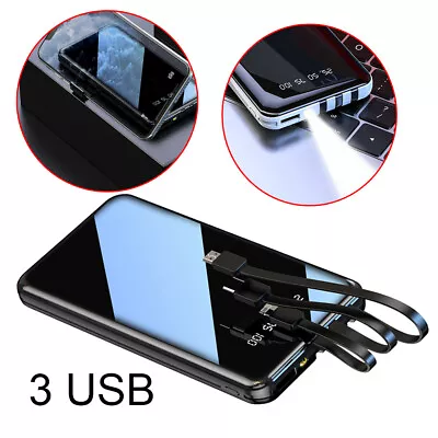 900000mAh 3 USB Backup External Battery Power Bank Pack Charger For Cell Phone • $16.95