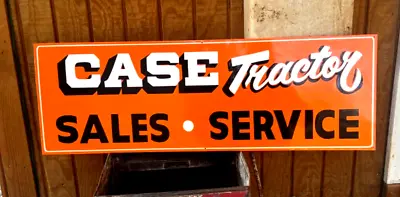 Vintage Case Tractor Sales Service Hand Painted Farm Machinery DEALERSHIP SIGN • $125