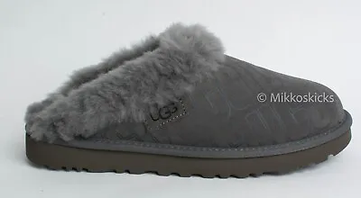 US Size 8 - UGG Women's CLUGGETTE UGG GRAPHIC Suede Slipper • $83.50