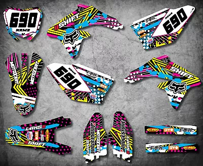 Full Custom Graphic Kit PINNED STYLE SUZUKI RMZ 250 / 2010 - 2018 Decals • $299.90