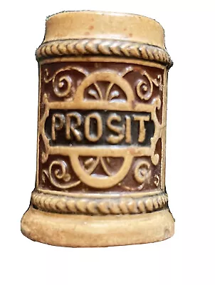 GERMAN PROSIT Miniature Beer Stein RARE  Some Repair - Approx 2” OLD • $39.60