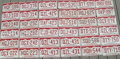 RED COLORADO License Plate   Good+ Condition -  Your Choice • $9.59