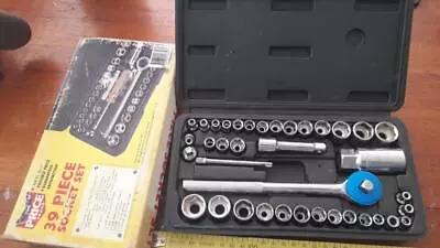 Socket Set 1/4  & 3/8 . Tools Workshop Garage Car Old House Spanner Bike • $29.99