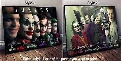 Joker Movie Phoenix Joker And Ledger Joker Signature Poster • $18.99