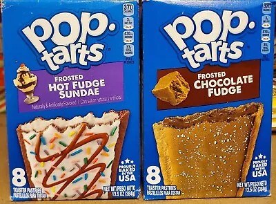 £4.99 • Buy Kelloggs Frosted Hot Fudge Sundae & Chocolate Fudge Pop Tarts - USA - EXP 8NOV22