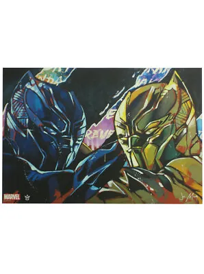 Black Panther Battle By Jon Moody Giclee Fine Art Print Grey Matter Marvel • $99.95