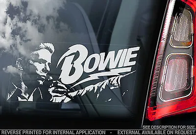 David Bowie - Car Window Sticker - Glam Rock Music Sign Ziggy Stardust - TYP2 • £3.99