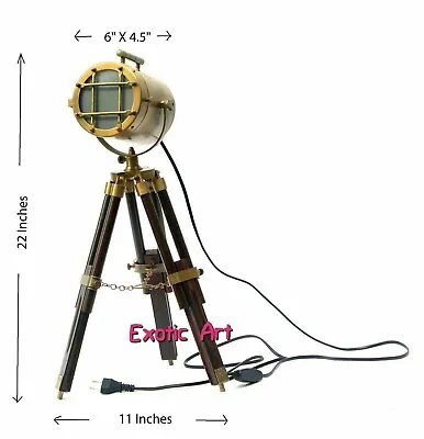 Vintage Desk Lamp Table Lamp Corner Spot Light Theater Floor Search Light Tripod • $79.54