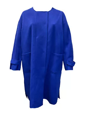 Marina Rinaldi Women's Blue Tetiana Button Closure Coat Size 20W/29 NWT • $398.75