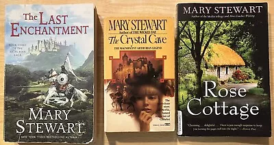 Lot Of 3 Mary Stewart: Crystal Cave ~ Last Enchantment ~ Rose Cottage (PB) • $14.99