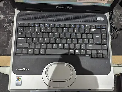 Packard Bell 15'' 2.8GHz Laptop XP Retro Gaming DVD 4xUSB LAN VGA Good Battery • £75