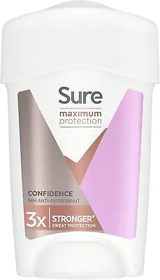 £7.99 • Buy Sure Maximum Protection Confidence 96h Protection Deodorant Anti-perspirant Crea