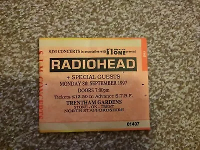Radiohead Pass Ticket Original OK Computer Tour  1997 • £22