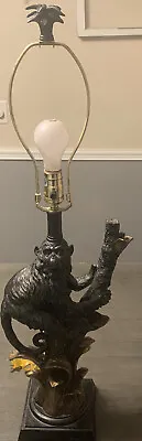 32” Climbing Monkey Table Lamp With Harp & Finial (w/o Shade) Works Great! • $65