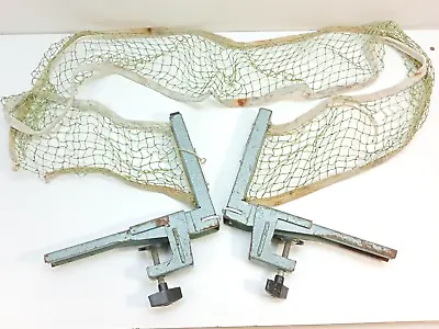 Soviet NOS Table Tennis Net & Post Set Holder Clamp Ping Pong USSR Vintage Rare • $36.40