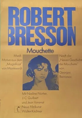 MOUCHETTE R1969 A1 Movie Poster Robert Bresson Nadine Nortier • $450