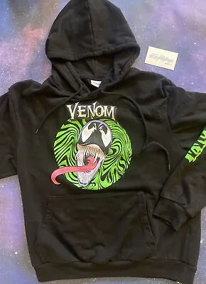 Marvel Black Venom Pullover Hoodie Sweatshirt Men's Med/Lg Superhero Villain • $7.22