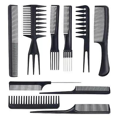 Styling Hair Comb 10pcs Hair Stylists Professional Styling Comb Set Variety Pack • $9.33