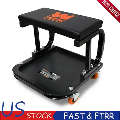 250 Lb Capacity Rolling Mechanic Seat With Onboard Storage Shop Stool Repair New • $29.82