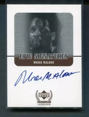 1999-00 Upper Deck Century Ledgends Moses Malone Epic Signatures Auto • $124.99