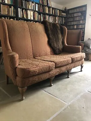 £750 • Buy Fantastic Victorian /  Edwardian Wing Back Sofa/settee And Three Chairs.