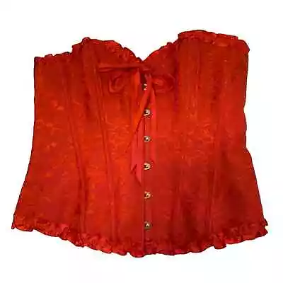 Red Merry Widow Corset Top 90s Y2K Excellent Condition Sz 2X • $49.43