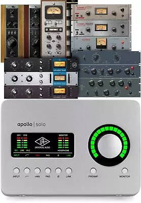 Universal Audio Apollo Solo Heritage Edition Thunderbolt 3 Audio Interface With • $449.10