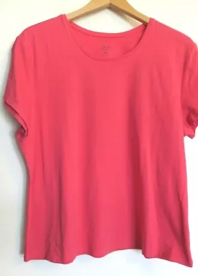 Motto Essentials T Shirt Womens XL Short Sleeve Stretch Colorful Top Bright Pink • $15