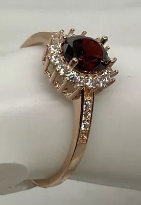 .74ct And Sapphire Halo Ring. 14K Rose Gold Over 925 Retail At Zales For $299.00 • $55