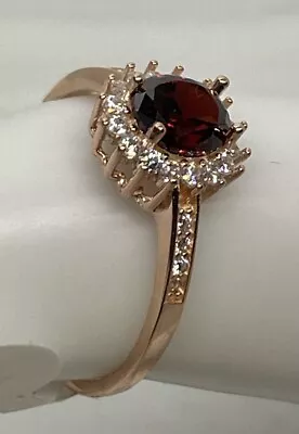 .74ct And Sapphire Halo Ring. 14K Rose Gold Over 925 Retail At Zales For $345.00 • $125