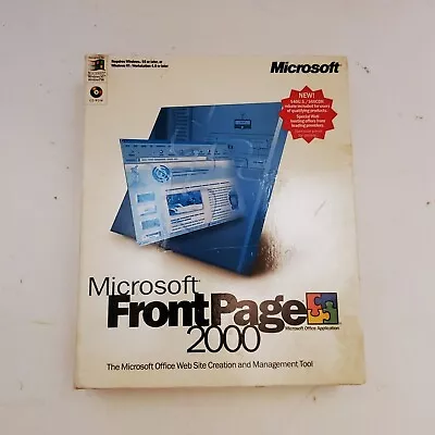 Microsoft Front Page 2000 Web Site Creation & Management Tool New Never Used • $34.95