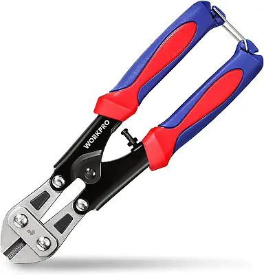 WORKPRO Mini Bolt Cutter 8-Inch Spring Loaded Small Heavy Duty Wire Cable Cutte • $19.22