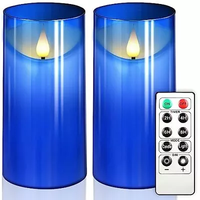 NURADA 3x5Flickering Flameless Candles: Unbreakable Glass Battery Operated LED P • $23.62