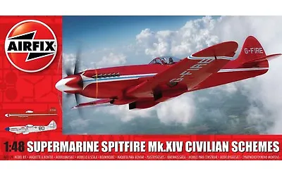 Airfix Supermarine Spitfire Mk.XIV - Civilian Schemes 1:48 Model Kit A05139 • $29.99