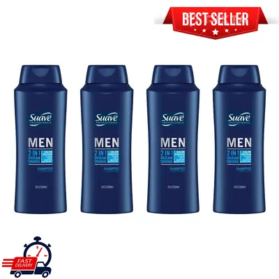 Suave Men 2-in-1 Ocean Charge Shampoo And Conditioner 28 Fl Oz ( PACK OF 4 ) • $24.99