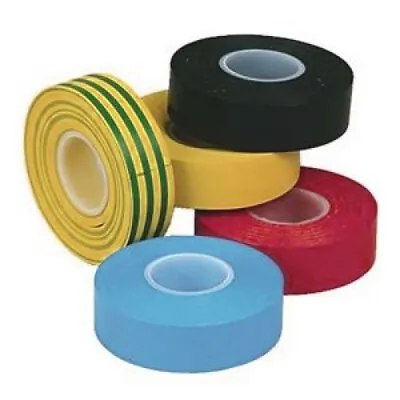 PVC Electrical Insulation Tape- Multi Colour Rolls 19x5 19x20 19x33 • £1.95