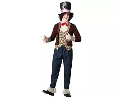 ATOSA Men's Mad Hatter Costume Brown Man Adult Outerwear (Pack Of 12) XL Multico • $50.62