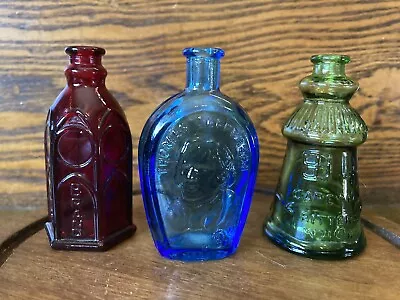 Set Of 3 Miniature Wheaton Colored Bottles • $14.99