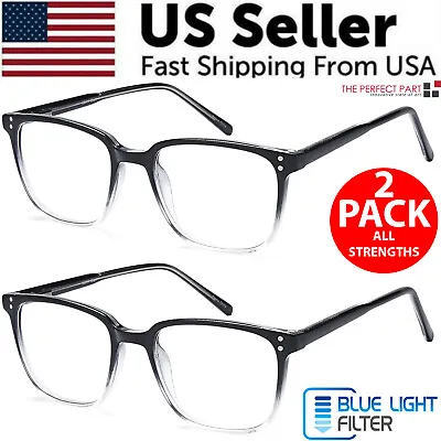 2 PK Unisex Blue Light Blocking Reading Glasses Computer Readers For Men Women • $9.79