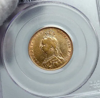 1892 GREAT BRITAIN Antique UK Queen Victoria OLD Gold Sovereign Coin PCGS I90686 • $2306.80