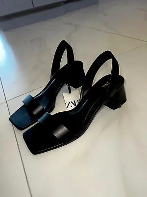 $39 • Buy ZARA Block Heel Sandals Size 8 /EU 39. Ref. 2304/110